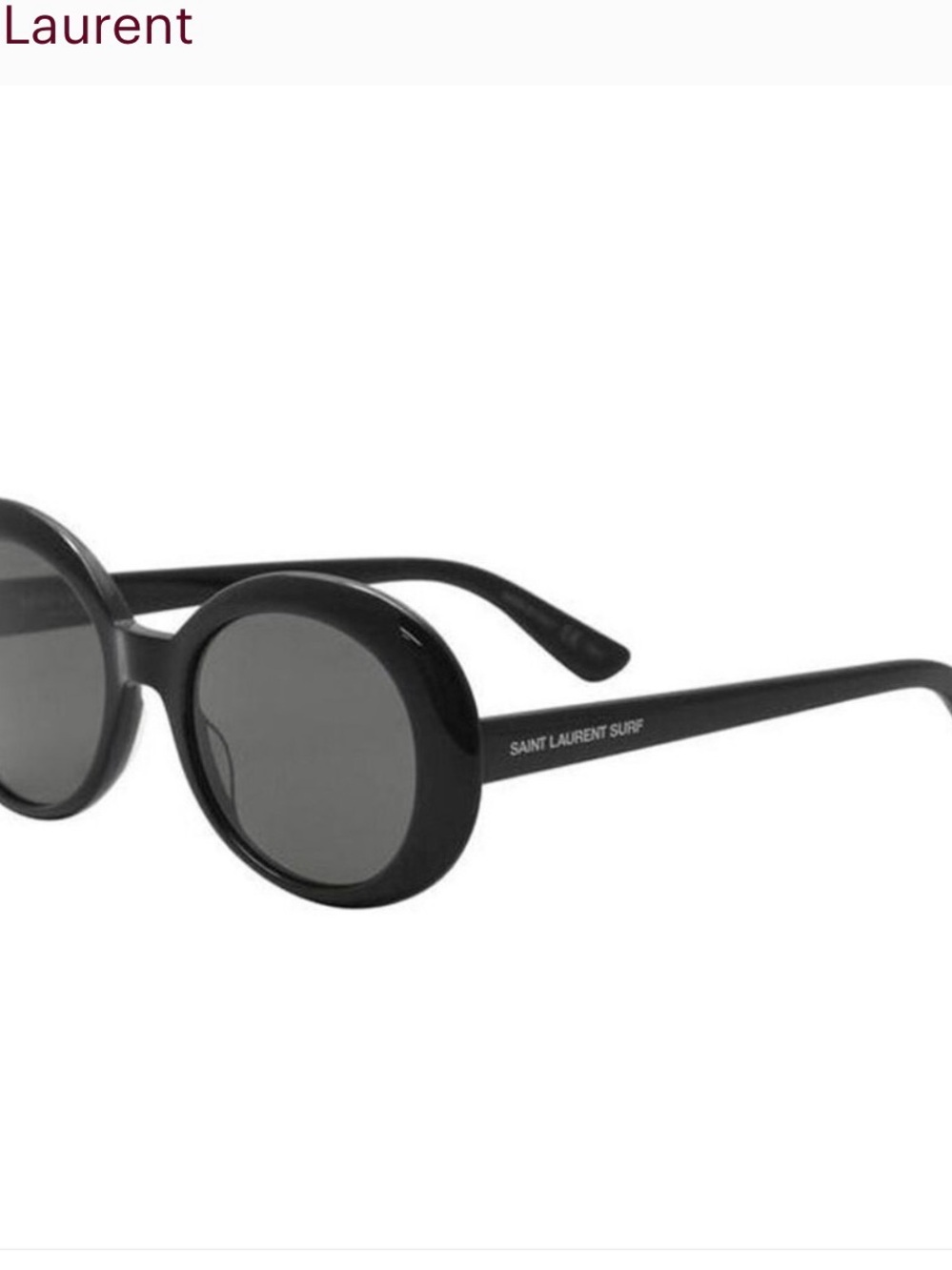 Saint Laurent Black Round Sunglasses